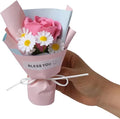 mosoo Cute Car Air Freshener Vent Clips - Flower Vent Clips with Magnetic Mini Dried Flower Bouquet, Dashboard Decor for Women, Car Decorations Interior & Wedding Gifts (Pink - Blue, 5.9 inches)