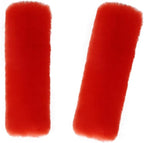 Soft & Cozy Australian Sheepskin Car Seat Belt Covers,2 Pack Fluffy Seatbelt Pads, Genunie Sheepskin Fur Shoulder Straps Cushions for Adults Kids Women and Men (Coral Haze)
