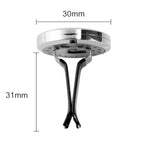 Car Air Freshener, 2PCS 30mm Car Aromatherapy Essential Oil Diffuser Stainless Steel Cars Diffuser with Vent Clip 12 Felt Pads