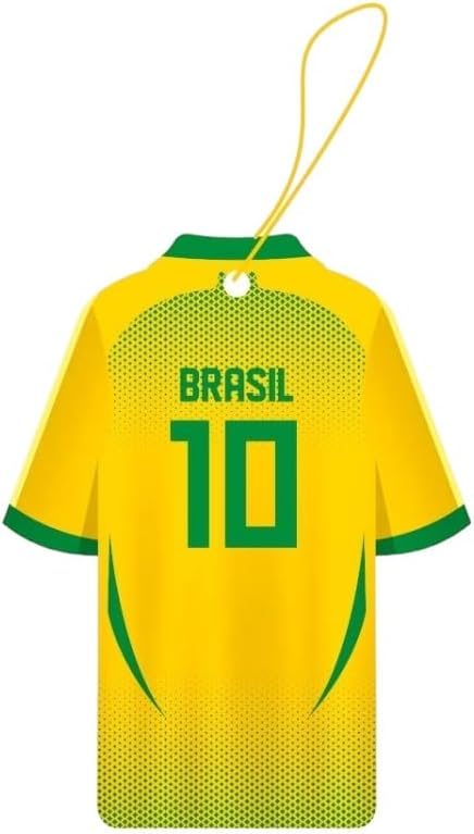Car Air Freshener Assorted 12 Pack Fan Team Jersey USA|MEXICO|COLOMBIA|BRAZIL ARGENTINA|VENEZUELA Long- Lasting (Team Brazil, Mix 3 Bubble Gum, 3 New Car,3 Vanilla Black,3 Crystal Black)