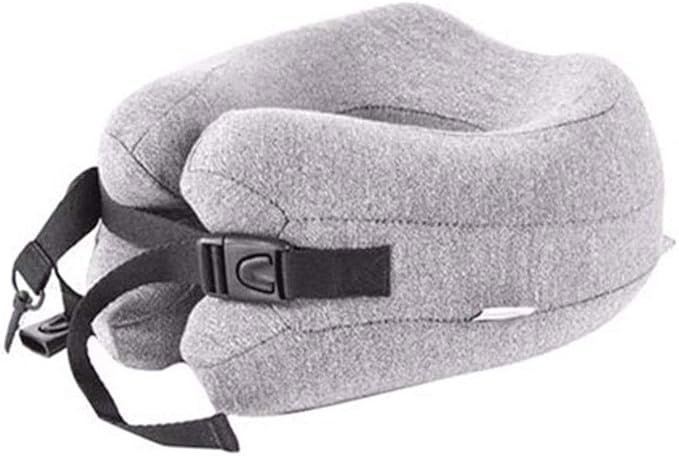 Neck Pillow Sleep Kit - 100% Memory Foam Travel Pillow, Compact Carry Bag, U-Shaped Airplane Car Flight Pillow, Breathable and Comfortable 360-Degree Head Support