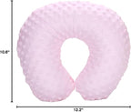Neck Pillows Kids Travel Pillow Inflatable Head Support Pillow Cute Cozy U Shape Neck Pillow for Car Seat Airplanes Train Soft Washable Chin Neck Support Pillow for Toddler Boys Girls (Pink)