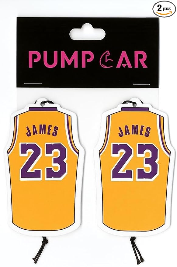 PumpCar 2 pieces basketball shirt double-sided hanging cherry-scented james car air freshener Cool hanging for rearview mirror Car Interior Accessories Gifts