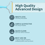 Pet Hair Removal Tool,BSIWWO Cleaner Pro Pet Hair Remover,Multi Fabric Edge and Carpet Rake,Pet Hair Remover for Couch,Dog Hair Remover and Cat Hair Remover for Rugs,Couch&Pet Towers(Blue)