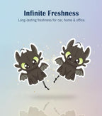PumpCar 2 pieces toothless double-sided hanging cartoon cherry-scented funny car air freshener Cool hanging for rearview mirror Interior Accessories Gifts