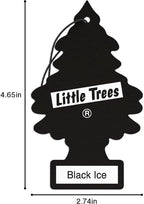 LITTLE TREES Car Air Freshener | Hanging Paper Tree for Home or Car | Black Ice | 24 Pack