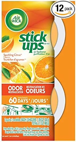 Air Wick 6233885826 Stick Ups Air Freshener, Sparkling Citrus, 2-Pk. - Quantity 12