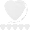 LIFKOME 50 Pcs Heart Shape Sublimation Felt Air Freshener Blanks with Elastic Straps for Diy Car Vent and Home Decoration 3.54 Inch