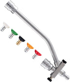 Realyou Foam Cannon Dual-Connector Accessory, Pressure Washer Double Tip Attachment for Foam Cannon, Pressure Washer Accessories with 1/4" Quick Connect for Car Wash, 5 Pressure Washer Sprayer Nozzles