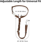 Plutus Pet Dog Seat Belt for Car Headrest, Reflective and Adjustable Restraint with Elastic Bungee for Safety, Vehicle Seatbelt Harness for Small Medium Large Dogs and Cats, Chocolate