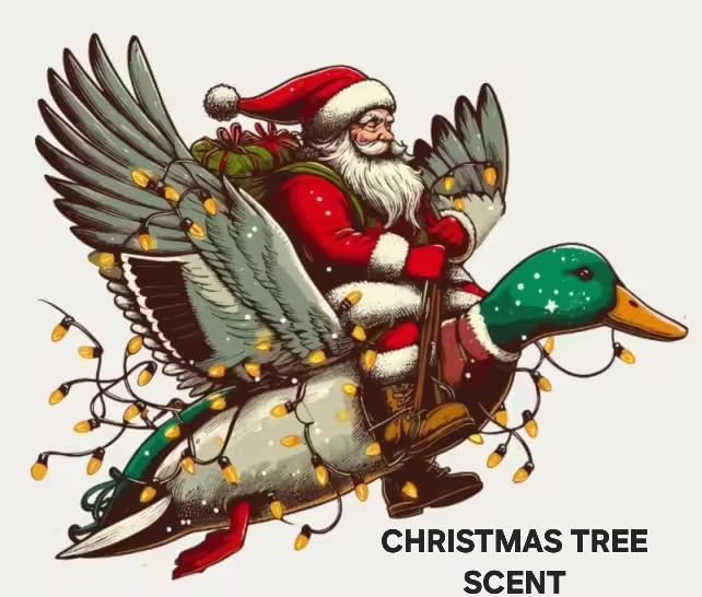 ThatsRad Car Air Freshener Duck Fly Fishing Fish Hunting Stocking Stuffer (One Size, Santa Duck Sleigh)