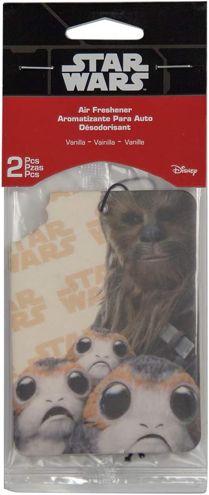 Plasticolor 005535R01 Star Wars Chewbacca Chewie and PORG Air Freshener, (Pack of 2)