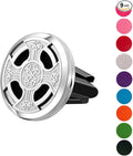 Wild Essentials Celtic Cross Essential Oil Car Vent Diffuser, Stainless Steel Locket Pendant With 12 Color Refill Pads, Customizable Color Changing Air Freshener for Aromatherapy