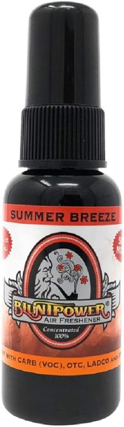 BluntPower 1 Ounce Bottle Oil Based Concentrated Air Freshener and Oil for Burner, Summer Breeze