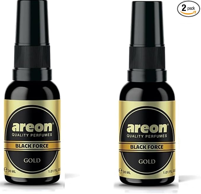 AREON Black Force Car Air Fresheners Spray GOLD, Pack of 2