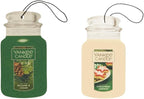 Yankee Candle Paper Car Jar, 5 Balsam & Cedar & 5 Christmas Cookie (Variety Pack)