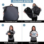 Foldable Car Windshield Sun Shade – 280T Thickened Reflective UV & Heat Shield with Storage Bag, Keeps Interior Cool, Universal Fit for Sedans, SUVs & Trucks – Medium (64" x 32")