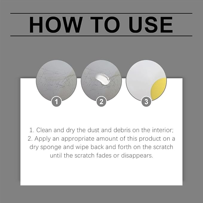 Car Interior Scratch Remover & Dashboard Restorer - 100g Car Trim Restorer Kit, Plastic Scuff Repair Wax with Sponge, Back to Black Trim Restorers for All Vehicles, Dashboard Polish & Decontamination