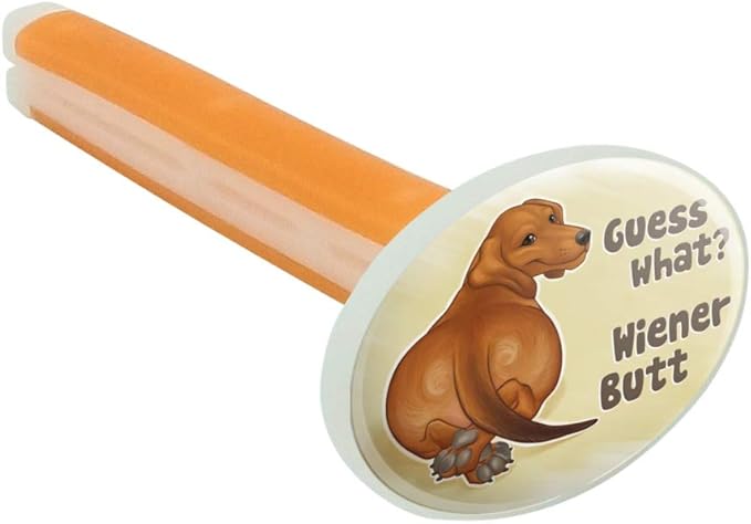 GRAPHICS & MORE Guess What? Wiener Dog Butt Dachshund Funny Car Air Freshener Vent Clip - Citrus Blossom Scent
