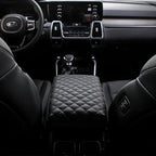 KMMOTORS Sorento(2021-2023) Center Console Cover, Armrest Cushion, Car Accessories (Black)