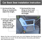 Pet Car Seat, Sturdy Reinforced Structure, Shortened Leash with Metal Snap Hook, Loops for Seat Belt, Waterproof Thick Soft Fleece Pad, Ideal for Puppy and Small Pets
