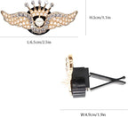 Bling Crown Wings Car Air Freshener Vent Clips,2pcs Gold Glitter Wings Car Accessories for Women Car Air Fresheners Car Charm