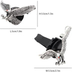 Vintage Eagle Car Air Freshener Vent Clips,2pcs Alloy Silver Hawk Vent Clips Car Accessories for Men,Refillable Diffuser with Felt Mads