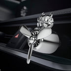 Katutude Car Air Fresheners Cute Bulldog Pilot Car Air Outlet Fan Rotating Propeller Car Aroma Diffuser Perfume Clips Automotive Decoration, Black