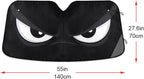 Evil White Eyes Black Windshield Sunshade Car Sun Shade Front Window Shade for Truck SUV Blocks UV Rays Sun Reflector Visor Protector Accordion Folding