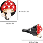Cute Mushroom Car Air Freshener Vent Clips,4pcs Red Mushroon Refillable Car Air Freshener Decorative Clips Car Diffuser,Providing Bloom Car Scent