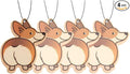 Cute Funny Dog Car Air Freshener Scented With Premium Oils By Fresh Fresheners 4 Pack (Corgi)