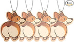 Cute Funny Dog Car Air Freshener Scented With Premium Oils By Fresh Fresheners 4 Pack (Corgi)
