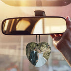 Personalized Air Freshener for Car - Double Sided Photo Custom Car Scents Air Freshener, Gift for Valentine’s Day Birthday Ideal for Car Wardrobe Bathroom Hanging Ornaments (Heart 3pcs)