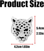 4 Pcs Bling Leopard Air Vent Clips, Crystal Car Air Fresheners Vent Clips Diffuser Rhinestone Leopard Decoration Car Interior Decor Bling Accessories for Women (White)