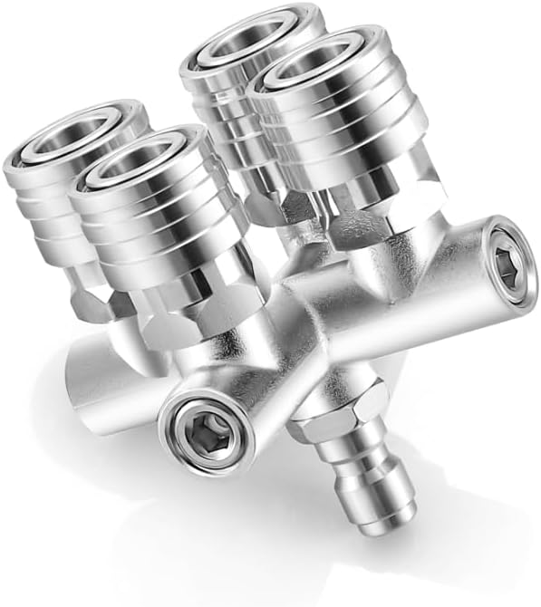 Quadruple Pressure Washer Tips, 4 in 1 Power Washer Nozzle, 4 Nozzle for Pressure Washing with 16PCS Power Washer Spray Nozzles (0, 15, 25, 40 Degree), 1/4 Inch Quick Connect, 5000 PSI