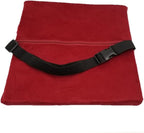 Comfortable Ergonomic Memory Foam Back Lumbar Support Cushion for Chairs Car Office Home with Removable Soft Velvet Cover (Burgundy)