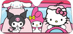 Hello Kitty Car Shade | Hello Kitty Sunshade Car | Carshade Auto Front Windshield Kawaii Kitty Sunshade | 58" X 27.5" | Fits Most Standard Windshields | Officially Licensed