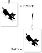 Funny Tuxedo Cat Car Air Freshener 4 Pcs, Black and White Cat Hanging Scents Air Freshener for Women Girls Gifts, Cute Kitty Kitten Scented Car Accessories Decor for Room Closet Drawer