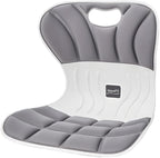 Ergonomic Lumbar Support Cushion, Grey, 460mm x 440mm x 340mm, Large, for Office Chairs & Car Seats, Posture Correction, Pregnancy Comfort,110-300 lbs Capacity