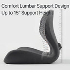 Navizam Lumbar Support Pillow for Office Chair – Seat Cushions for Office Chairs - Back Support for Office Chair, Pillow for Car – Chair Cushion with Anti-Slip Base, Backrest with Elastic Strap