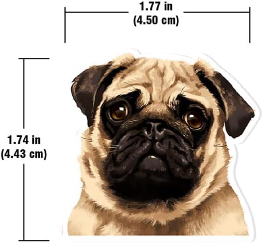 WIRESTER Set of 2 Fresh Scented Car Air Freshener Vent Clip, Decorative Accessories, Interior Decoration for Cars - Shih Tzu, Puppy, Pug Dogs, Bulldogs, Cats, Silkie, Cochin, Dutch Bantam Chickens
