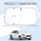 300T Thickened Automotive Glass Sunshade and Comes with Storage Bag,Keep Car Interior Cool,Windshield Sun Shade Fit for Small Cars (M: 55.12 * 27.6 inch)