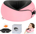 Travel Pillow, Memory Foam Neck Pillow for Sleeping, 360° Ergonomic Support Travel Neck Pillow for Flights, Portable Set with 3D Eye Mask, Washable Cover, Comfort for Airplane & Office (Pink)