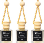 Gift Paradise® Vanilla Bourbon Cake Car Air Freshener Set of 3 (10 ml Each) – Premium Hanging Diffuser with Magnetic Luxury Gift Box, Sweet Vanilla Cake & Warm Bourbon Scent, Long Lasting Car Perfume