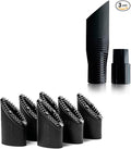Pet Hair Removal Vacuum Attachment V1.0 for Car Detailing with 6 Replaceable Rubber Brush Heads, No Clog Airflow, Fits 1 1/4 and 1 3/8 in Hoses, 32mm 35mm