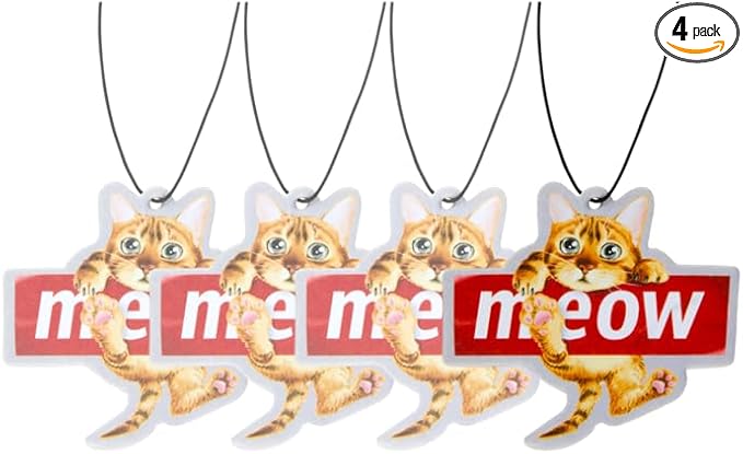 Car Air Freshener Scented With Premium Oils By Fresh Fresheners (Meow Cat)