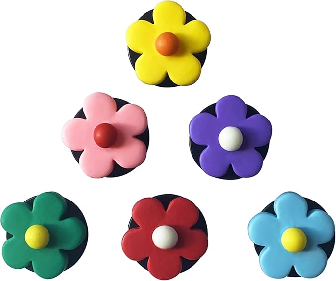 6 Pieces Daisy Flower Air Vent Clips, Cute Colorful Car Air Freshener Clip & Diffuser, Boho SUV Outlet Vent Decorations, Charm Car Inter Decor Accessories for Girls Women