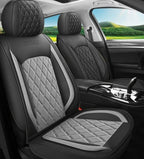 LINGVIDO Car Seat Covers for Front Seats (2 Seats) - Premium Perforated Nappa Leather,Waterproof Shield, Omni-Adapt Fit for SUVs Sedans, Ideal for Rideshare & Pets