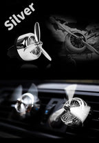Car Air Freshener Vent Diffuser-Propeller, Car Air Freshener Vent Clip, Long Lasting, Silver, Suitable for men's and women's Car Accessories