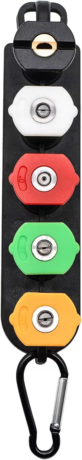 Pressure Washer Tips, Set of 5 Pressure Washer Nozzle Tips with Nozzle Holder, 1/4 Inch Quick Connect Power Washer Tips, 4000 PSI, Multiple Degrees Rinse Kit, Pressure Washer Accessories